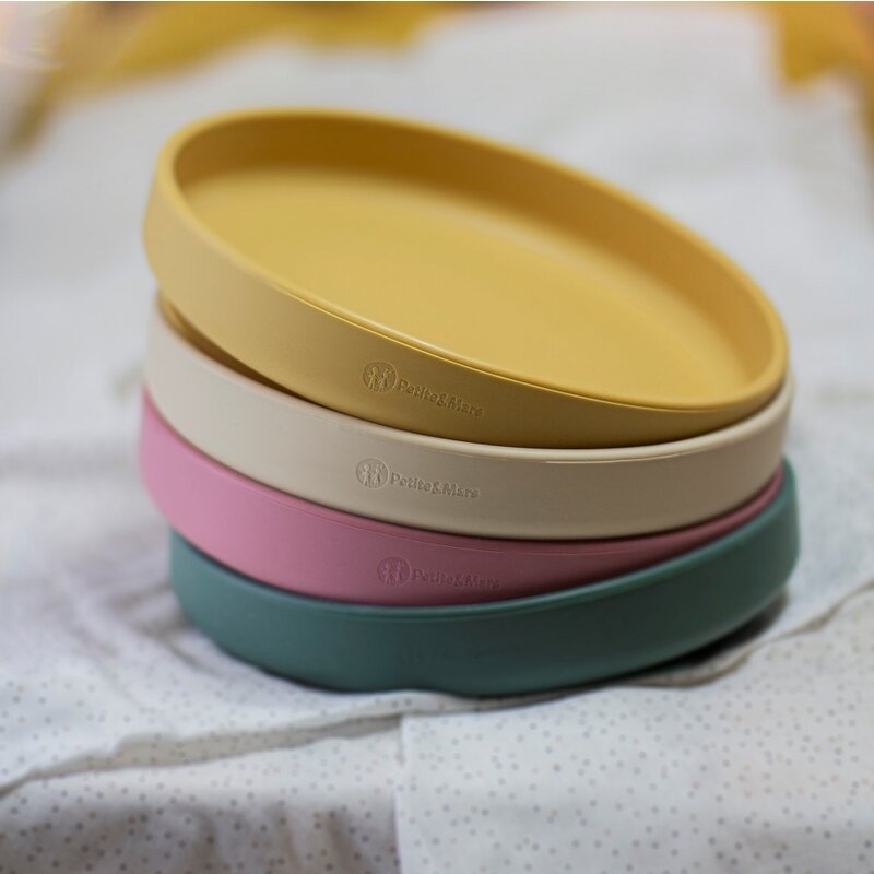 Petite&Mars - Farfurie din silicon fara BPA, Cu ventuza, TAKE&MATCH, 6 luni+, 400 ml, Bej