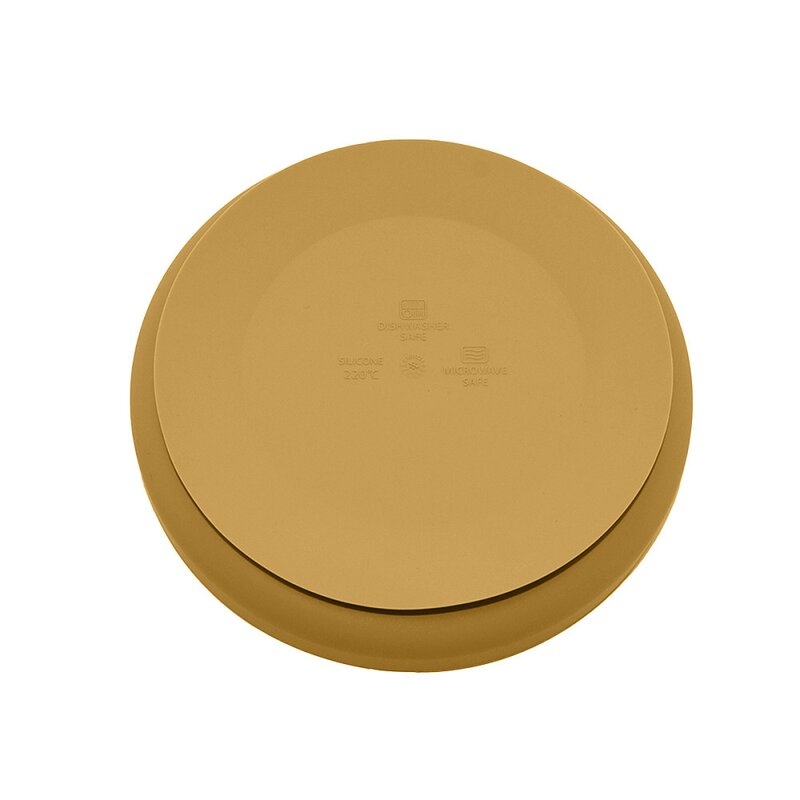 Petite&Mars - Farfurie din silicon fara BPA, Cu ventuza, TAKE&MATCH, 6 luni+, 400 ml, Ocru