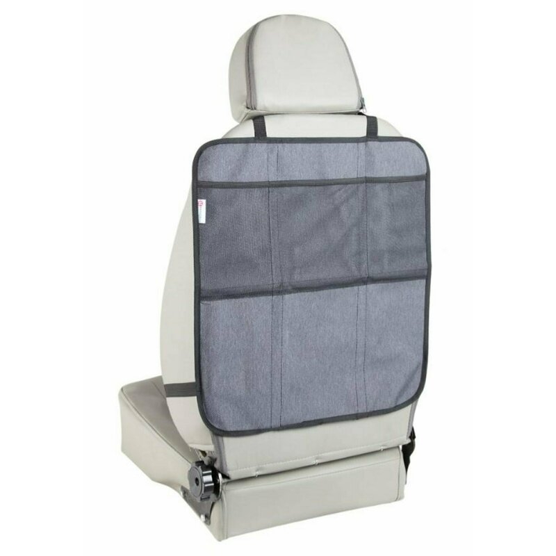 Petite&Mars – Protectie impermeabila pentru bancheta auto si spatar, Cu organizator, 3 in 1 , Savior, Gri