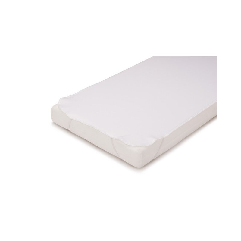 Petite&Mars - Protectie impermeabila, Pentru saltele de 120x60, Cu benzi elastice, Alb