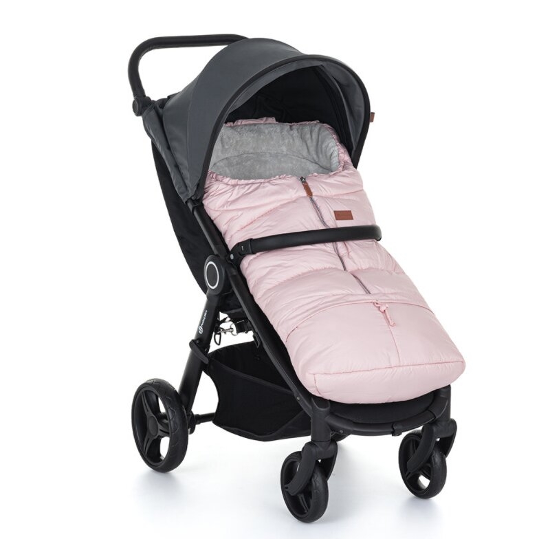 Petite&Mars - Sac de iarna pentru carucior, landou sau scaun auto Jibot, 100x48 cm, Impermeabil, Cu elemente reflectorizante, Extensibil, 3 in 1, Dusty Pink