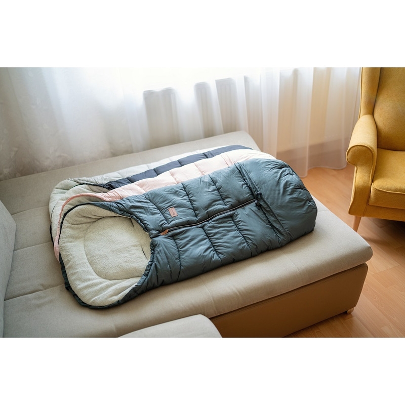 Petite&Mars - Sac de iarna pentru carucior, landou sau scaun auto Jibot, 100x48 cm, Impermeabil, Cu elemente reflectorizante, Extensibil, 3 in 1, Albastru