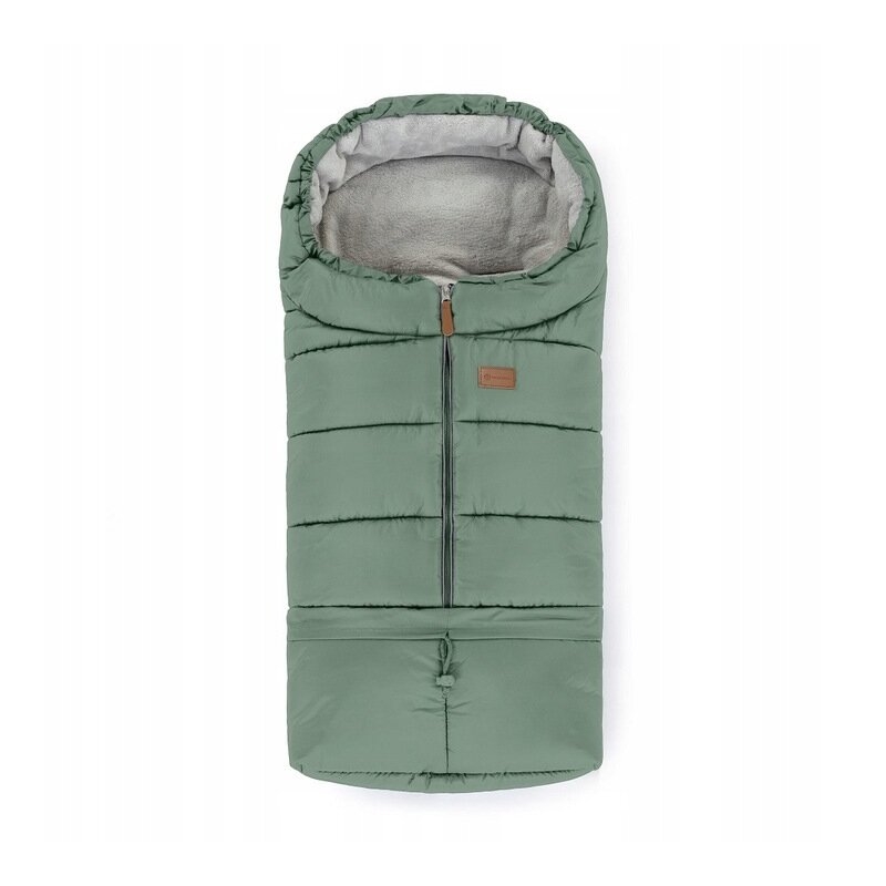 Petite&Mars - Sac de iarna pentru carucior, landou sau scaun auto Jibot, 100x48 cm, Impermeabil, Cu elemente reflectorizante, Extensibil, 3 in 1, Pale Eucalypt