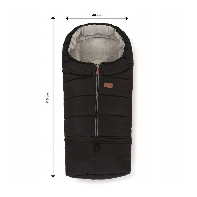 Petite&Mars - Sac de iarna pentru carucior, landou sau scaun auto Jibot, 100x48 cm, Impermeabil, Cu elemente reflectorizante, Extensibil, 3 in 1, Pale Eucalypt