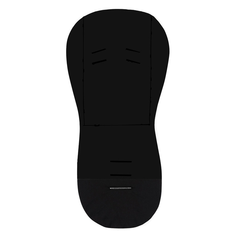 Petite&Mars - Salteluta pentru carucior din spuma cu memorie, Reversibila, Din bumbac, Design pisici, Negru