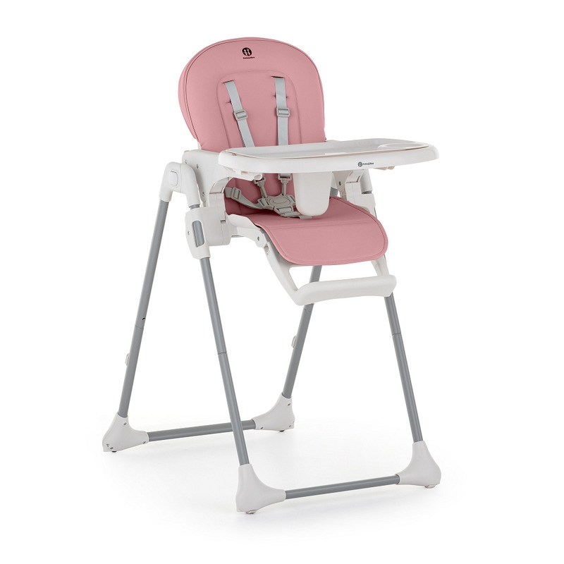 Petite&Mars - Scaun de masa Gusto, Spatar reglabil in 3 trepte, Suport de picioare ajustabil, Cu husa impermeabila, 6- 36 luni, Conform cu standardele europene de securitate EN14988:2017 +A1:2020, Sugar Pink