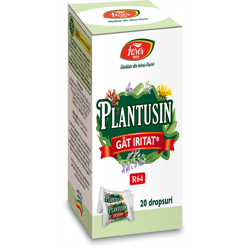 Plantusin gat iritat R64, 20 dropsuri, Fares