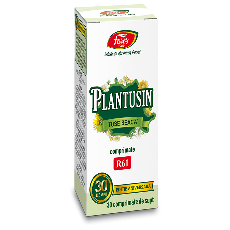 Plantusin Tuse seaca R61, 30 comprimate de supt, Fares