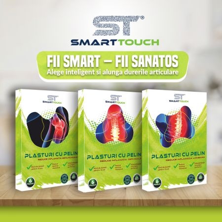 Plasturi cu pelin pentru dureri lombare, 6 bucati, Smart Touch Plasturi cu pelin pentru dureri lombare, 6 bucati, Smart Touch