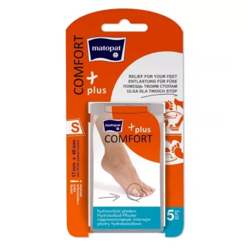Plasturi hidrocoloidali sterili Comfort Plus Small, 17x48 mm, 5 bucati, Matopat