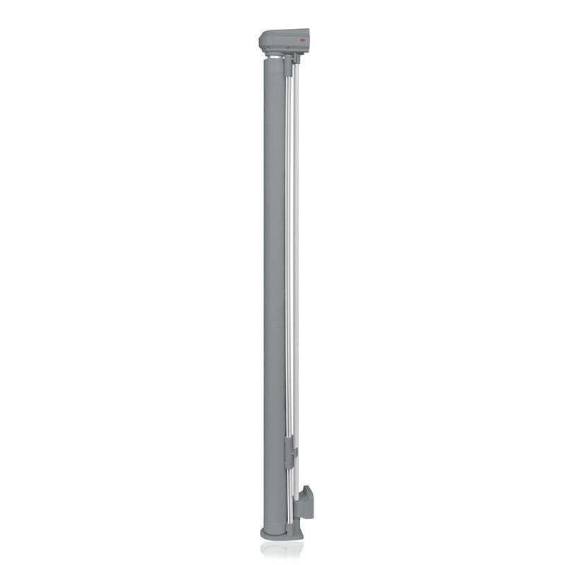 Poarta de siguranta, Lionelo, Thea, Textila, Ofera vizibilitate, Retractabila, Mecanism dublu de blocare, Montaj universal, 80x140 cm, Conform cu standardul european de securitate EN1930, Gri
