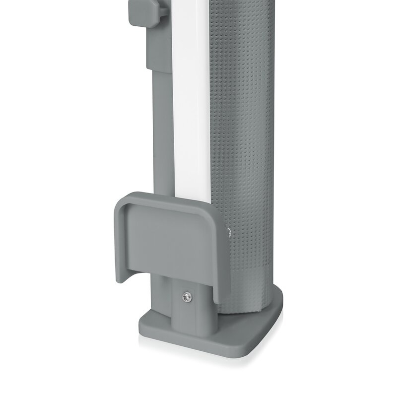 Poarta de siguranta, Lionelo, Thea, Textila, Ofera vizibilitate, Retractabila, Mecanism dublu de blocare, Montaj universal, 80x140 cm, Conform cu standardul european de securitate EN1930, Gri