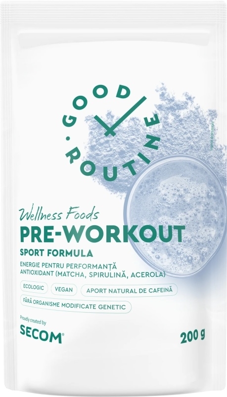Pre-Wrorkout Sport Formula Good Routine Wellness Foods, 200 g, Secom Pre-Wrorkout Sport Formula Good Routine Wellness Foods, 200 g, Secom