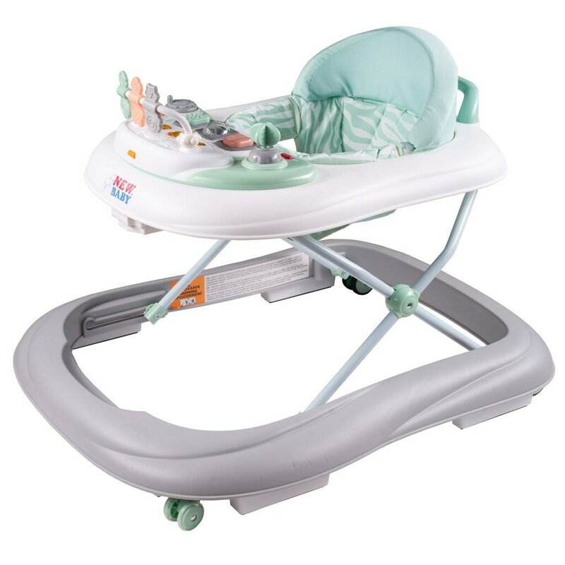 Premergator copii, Cu muzica si lumini, Cu roti din silicon, Conform cu standardul european de securitate EN1273:2020, New Baby, ABC Brilliant Star