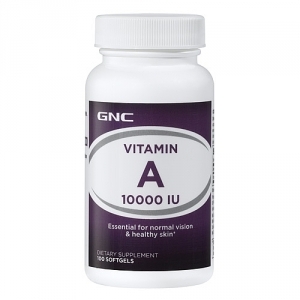 GNC - Vitamina A 10.000 UI, 100 capsule gelatinoase
