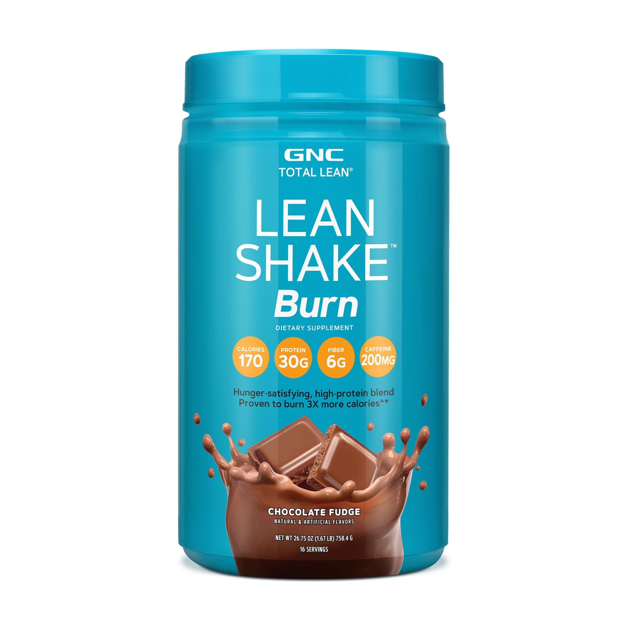 Shake proteic cu aroma de ciocolata Total Lean Energy, 758.4 g, GNC