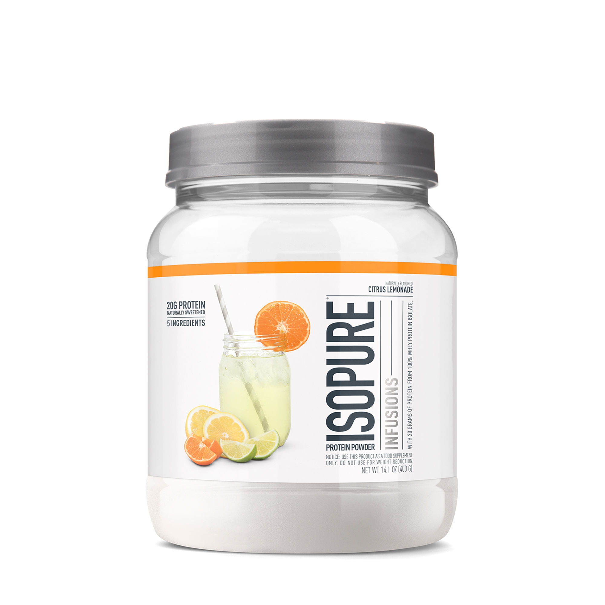 Proteina izolata din zer cu aroma de citrice Infusions, 400 g, Isopure