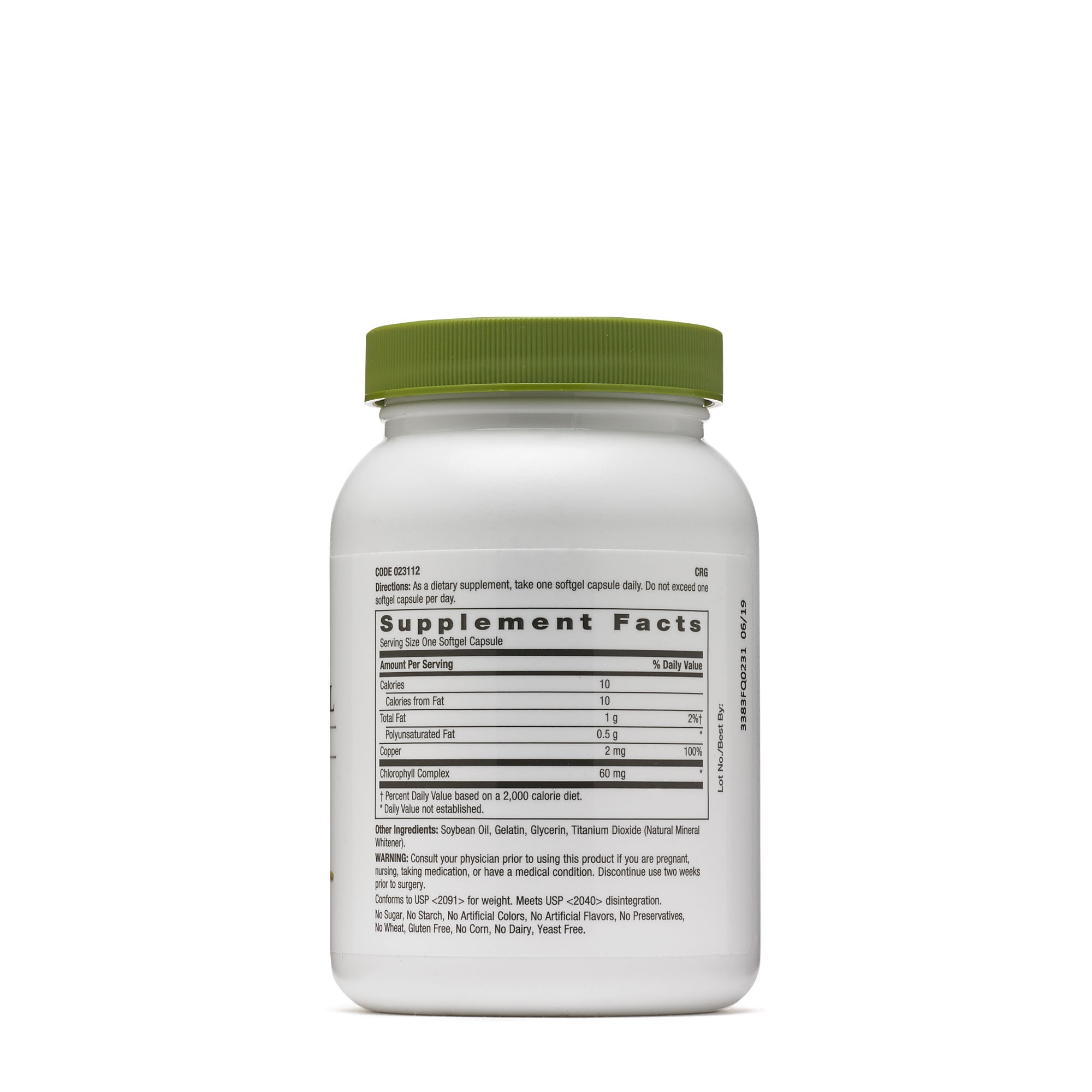 Clorofila tripla cu fitonutrienti SuperFoods, 90 capsule, GNC
