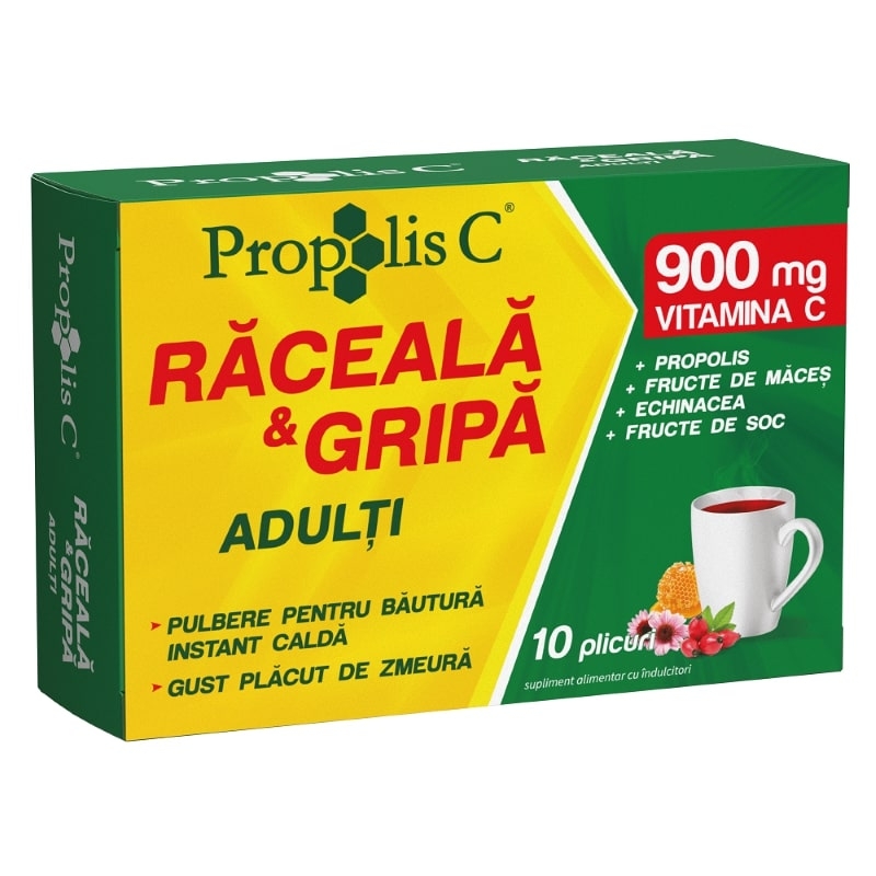 Propolis C raceala si gripa pentru adulti, 10 plicuri, Fiterman Pharma