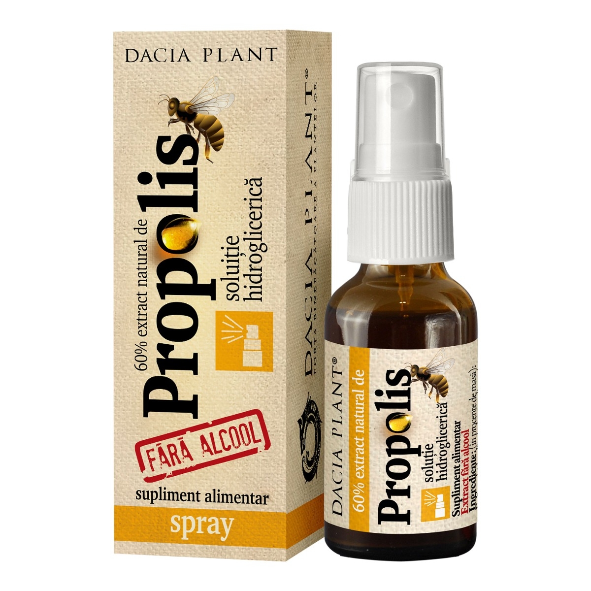 Dacia Plant - Propolis Fara Alcool Spray 20ml