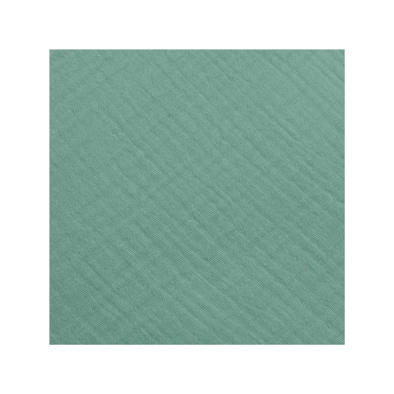 Protectie laterala pentru patut, Tip Bumper impletit, Din muselina, Din materiale certificate Oeko Tex Standard 100, New Baby, Lungime 210 cm, Green