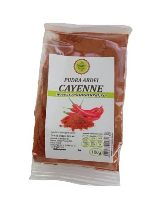 Pudra ardei cayenne, 100 g, Natural Seeds