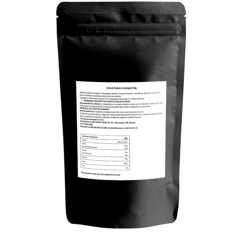 Catina pulbere ecologica, 60 g, Niavis