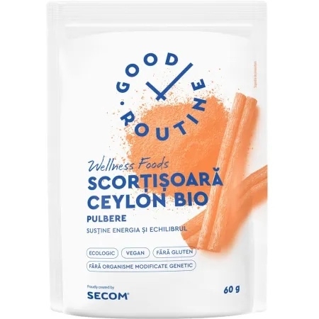 Scortisoara Ceylon Bio pulbere Good Routine Wellness Foods, 60 g, Secom Scortisoara Ceylon Bio pulbere Good Routine Wellness Foods, 60 g, Secom