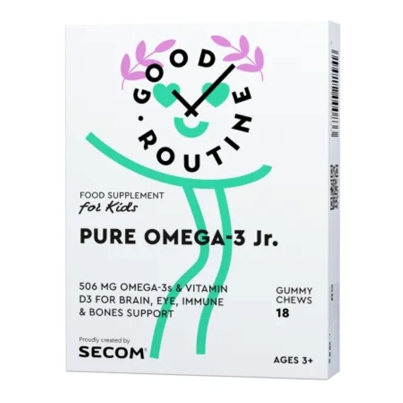 Pure Omega-3 Jr Good Routine, 18 jeleuri, Secom