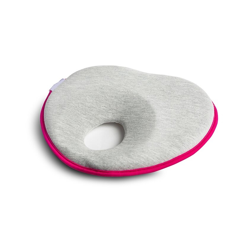Qmini - Perna ergonomica impotriva plagiocefaliei, 22x22 cm, Roz