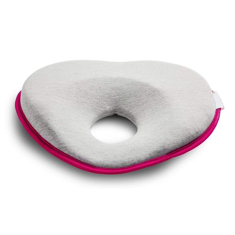 Qmini - Perna ergonomica impotriva plagiocefaliei, 22x22 cm, Roz