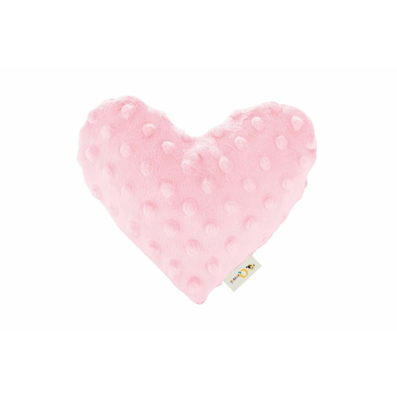 Qmini - Pernuta anticolici umpluta cu samburi de cirese, Cu doua fete, In forma de inima, Minky Pink