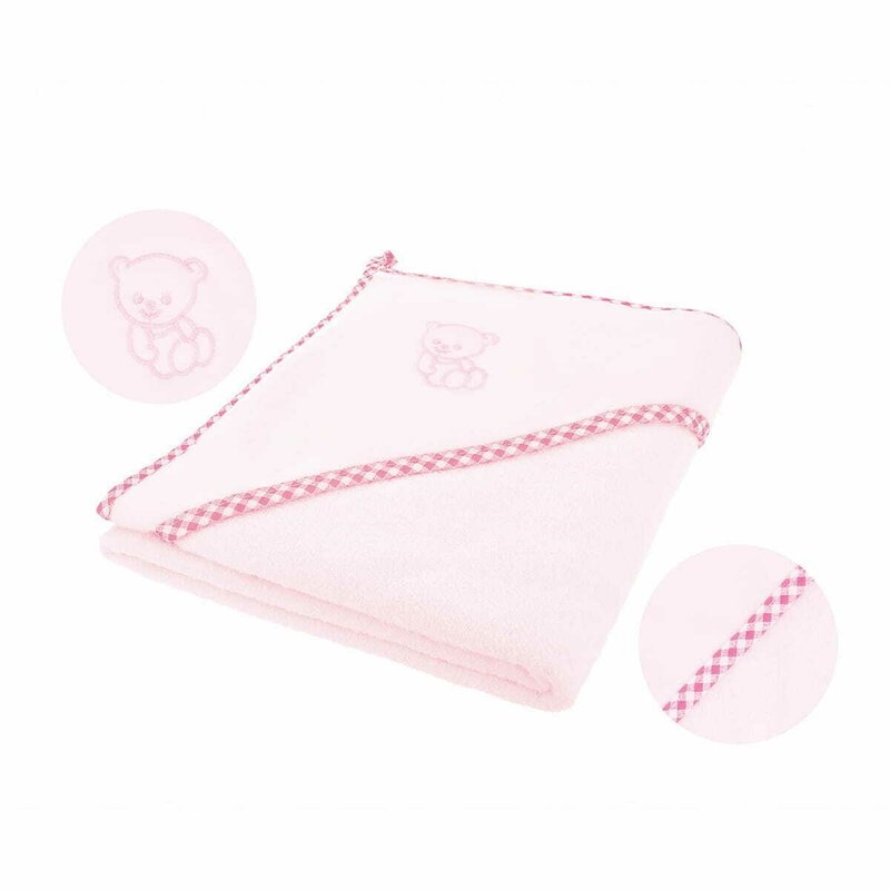 Qmini - Prosop cu gluga, 80x80 cm, Pink