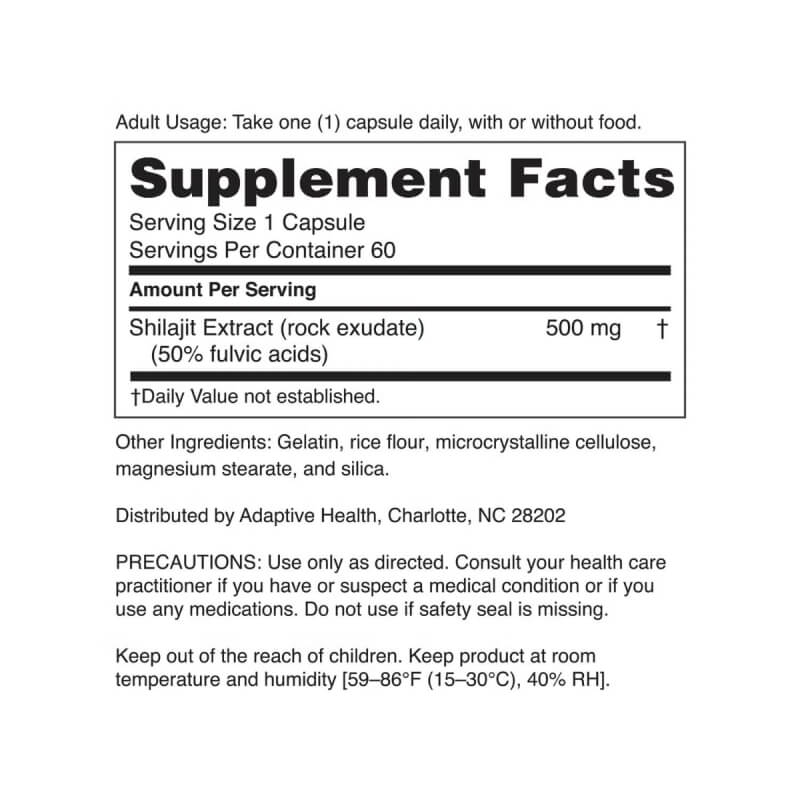 Rasina pura de Shilajit din Himalaya Nugenix, 60 capsule, GNC