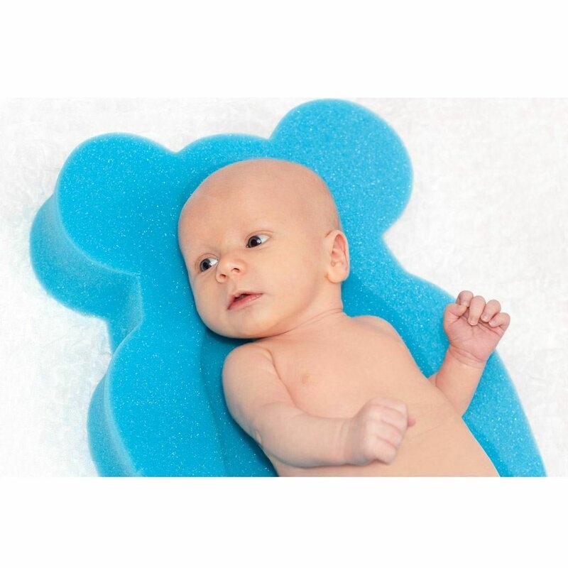 Reductor de baie, New Baby, Maxi, Din burete, 58 cm, Cu jucarii din spuma, Bear Pink