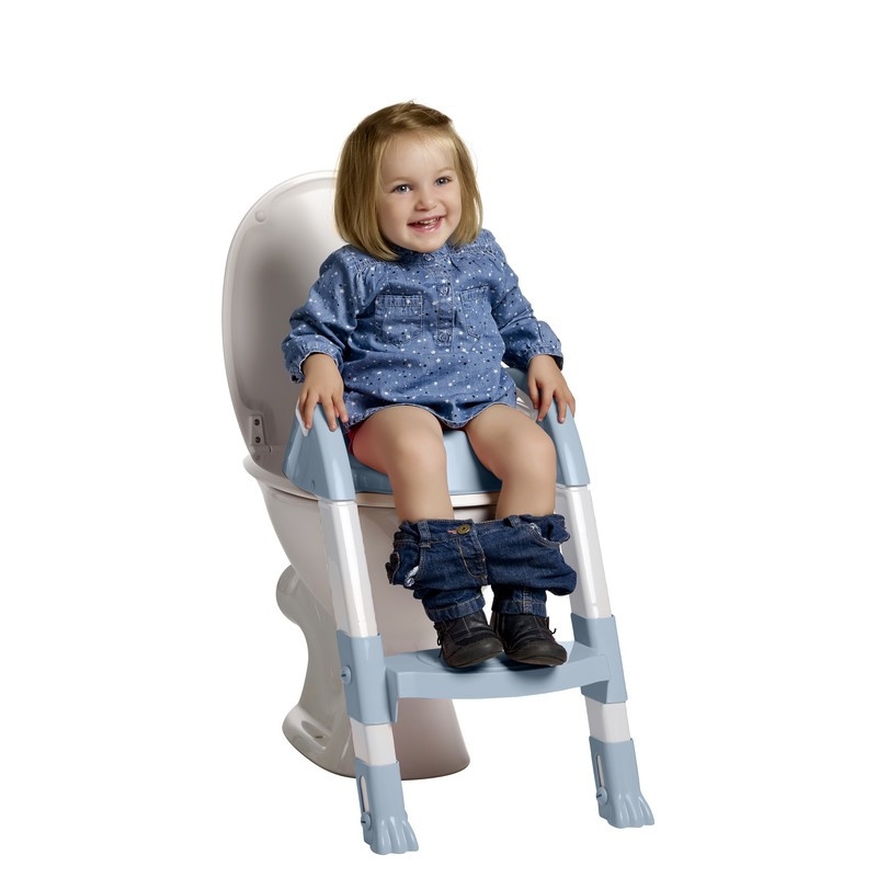 Reductor pentru toaleta cu scarita Kiddyloo Baby blue