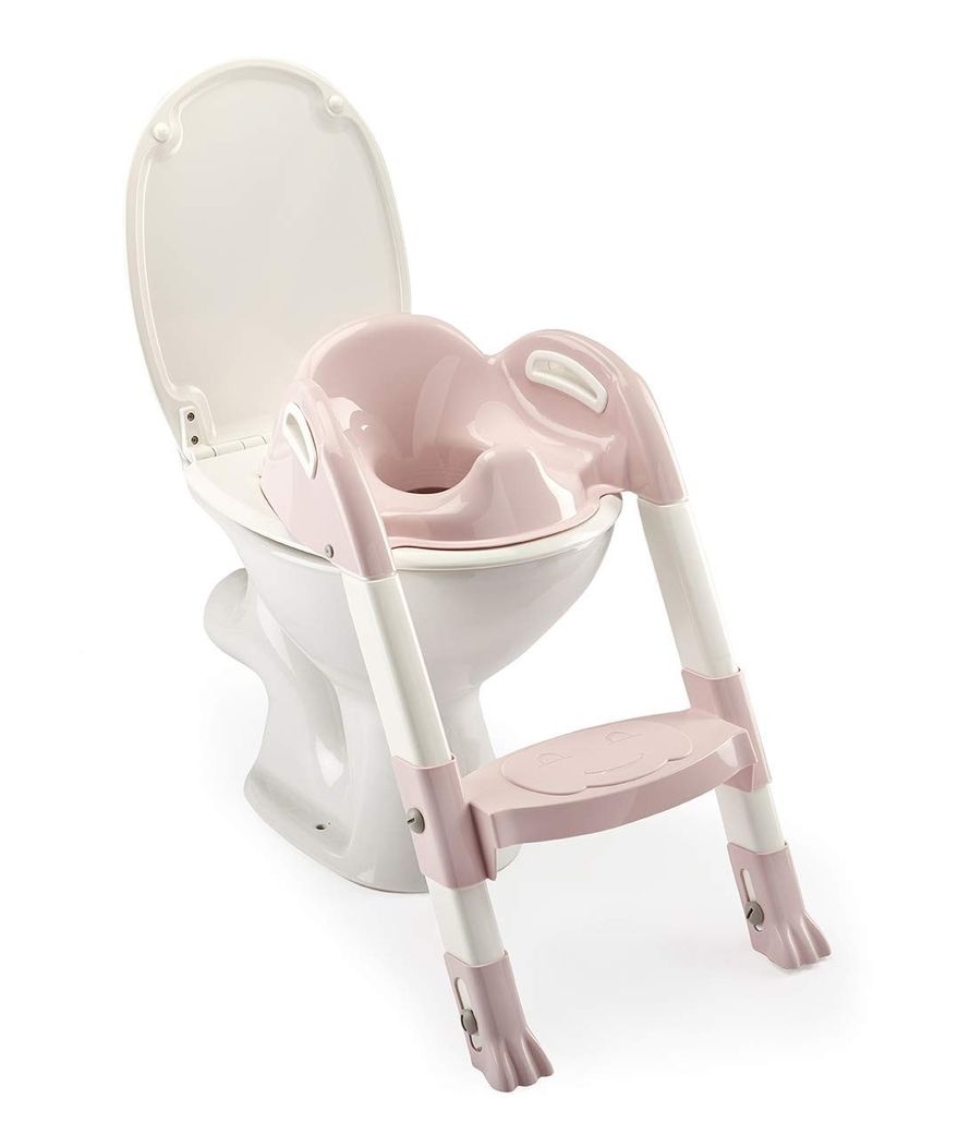 Reductor pentru toaleta cu scarita Kiddyloo POWDER PINK