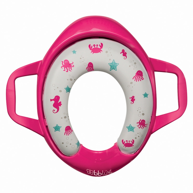 Reductor toaleta, Poti, Cu perna confortabila si detasabila, Fara BPA, Bbluv, Pink