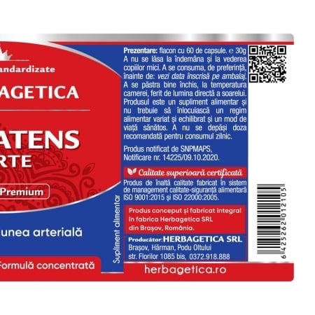 Reglatens Forte, 60 capsule, Herbagetica Reglatens Forte, 60 capsule, Herbagetica