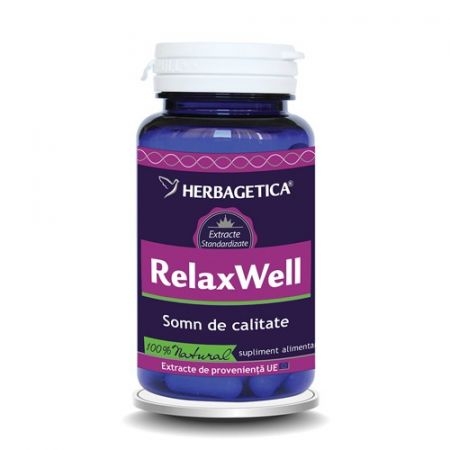 Relax Well, 60 capsule, Herbagetica Relax Well, 60 capsule, Herbagetica