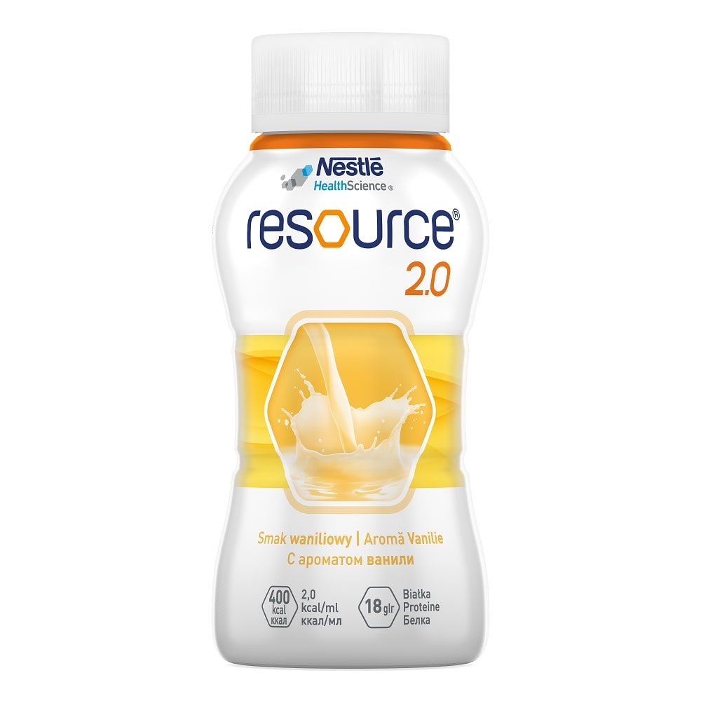 Resource 2.0 cu aroma de vanilie, 4 x 200 ml, Nestle