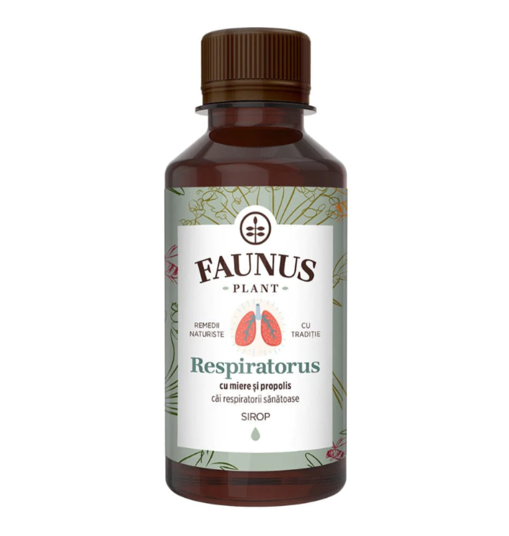 Faunus Plant - Sirop Respiratorus, miere si propolis 200ml