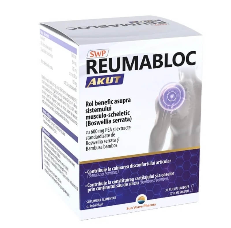 Reumabloc Akut solutie 10ml, 30 plicuri unidoza, Sun Wave Pharma
