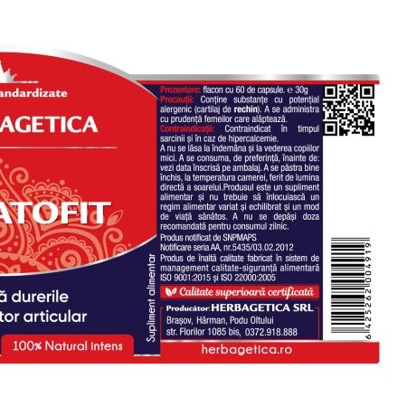 Reumatofit, 60 capsule, Herbagetica