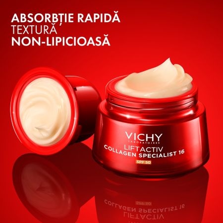Rezerva crema de zi antirid SPF 50 Liftactiv Collagen Specialist 16, 50 ml, Vichy