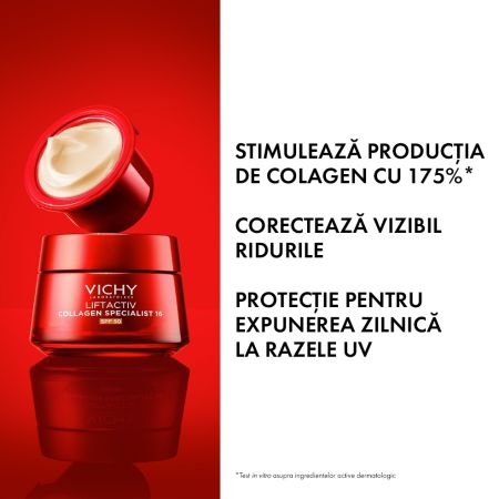 Rezerva crema de zi antirid SPF 50 Liftactiv Collagen Specialist 16, 50 ml, Vichy