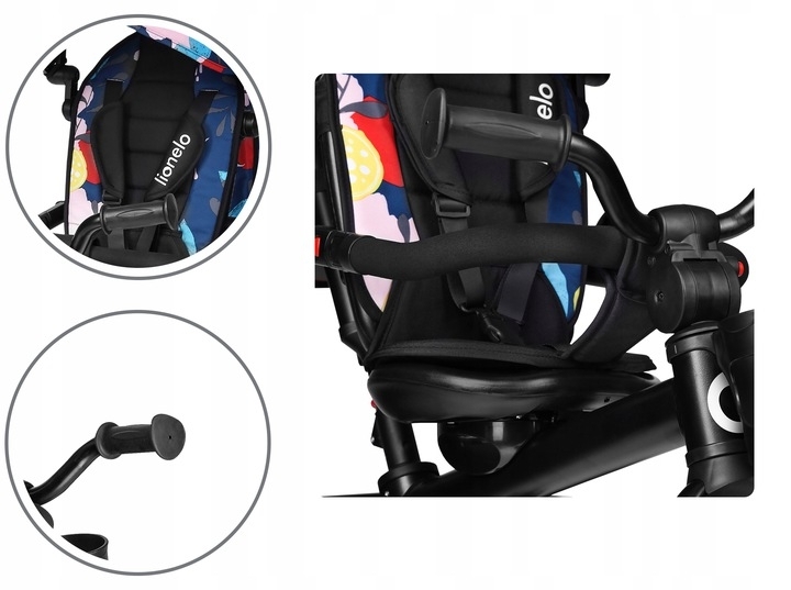 Lionelo - Tricicleta multifunctionala cu sezut reversibil, pliabila, Haari, Blue Navy