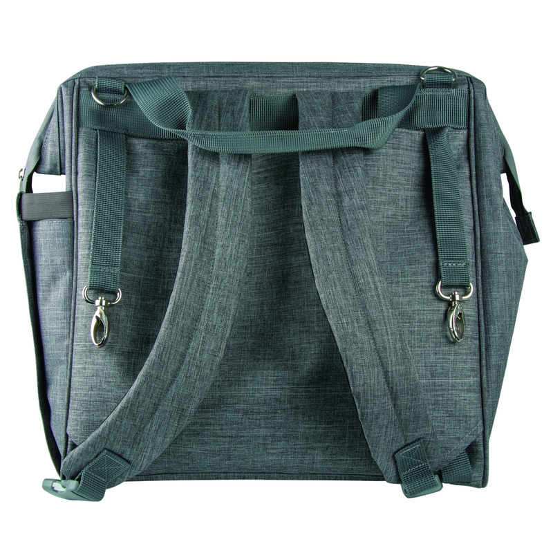 Rucsac pentru mamici, Metro, Cu 15 buzunare si sectiuni, Include cutie pentru servetele umede, Include salteluta de schimbare, Cu suport de prindere pentru carucior, Bbluv, Grey