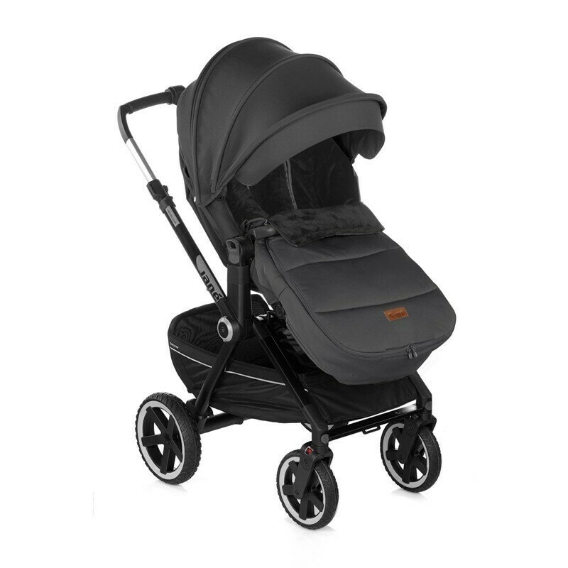 Sac de iarna, Jane, Dart, Pentru carucior, Universal, 13 x 45 x 93 cm, Material exterior hidrofug, Coal