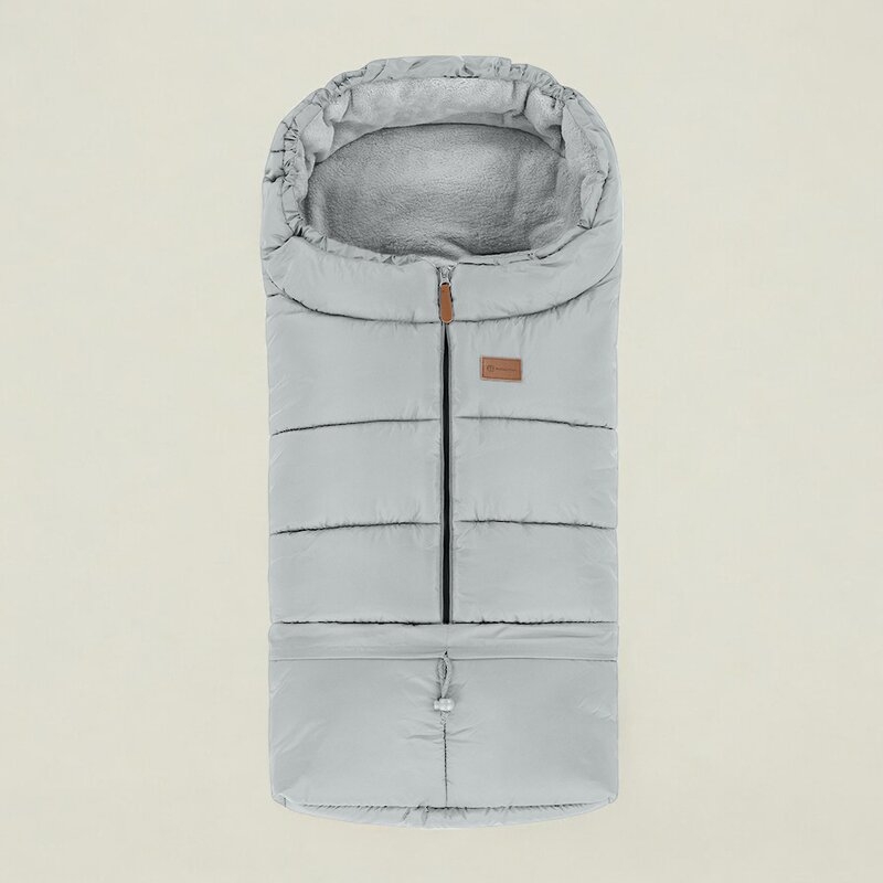 Sac de iarna, Petite&Mars, Jibot, Pentru carucior, landou sau scaun auto, 100x48 cm, Impermeabil, Cu elemente reflectorizante, Extensibil, 3 in 1, Quiet Grey